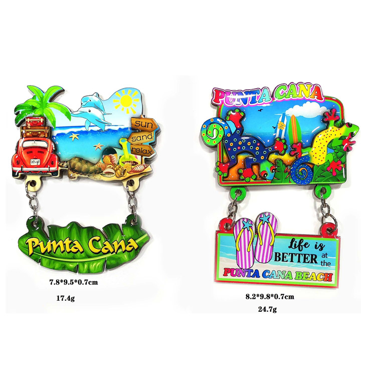 3D अनुकूलन योग्य भूमध्य डिजाइन स्मारिका फ्रिज चुम्बक