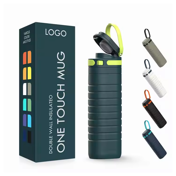 टच लिड 500ml स्टेनलेस स्टील भ्याकुम इन्सुलेटेड ट्राभल मग