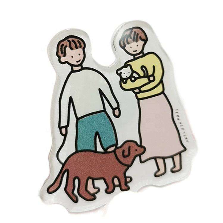 पारदर्शिता क्रिएटिव एक्रिलिक रेफ्रिजरेटर चुम्बकीय स्टिकर